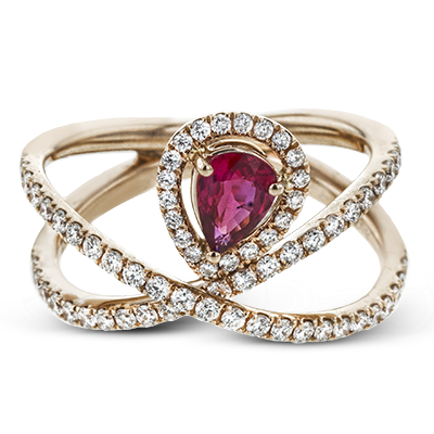 LR2264-R WHITE 18K SEMI ROSE 1