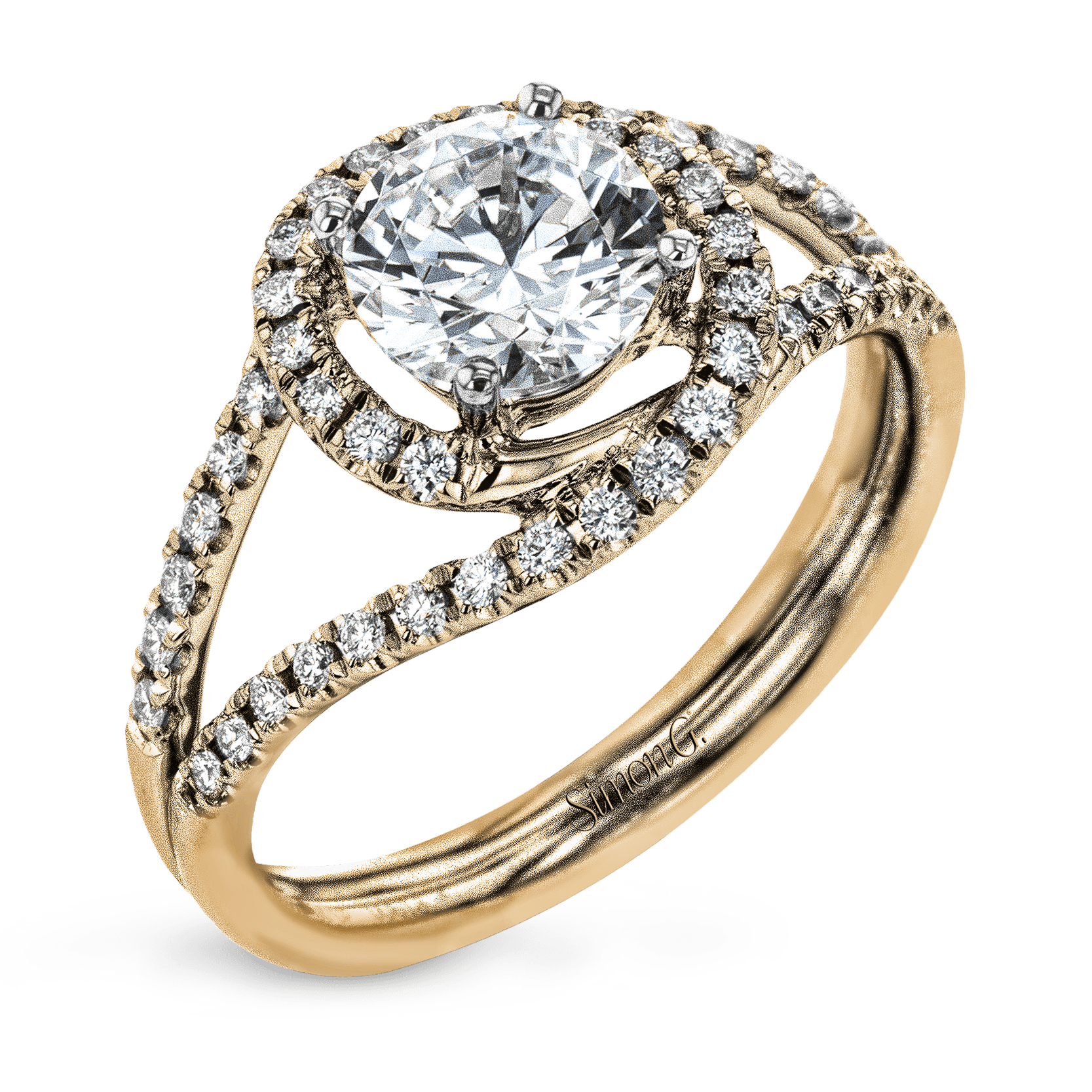 CR131-D WHITE 18K SEMI ROSE