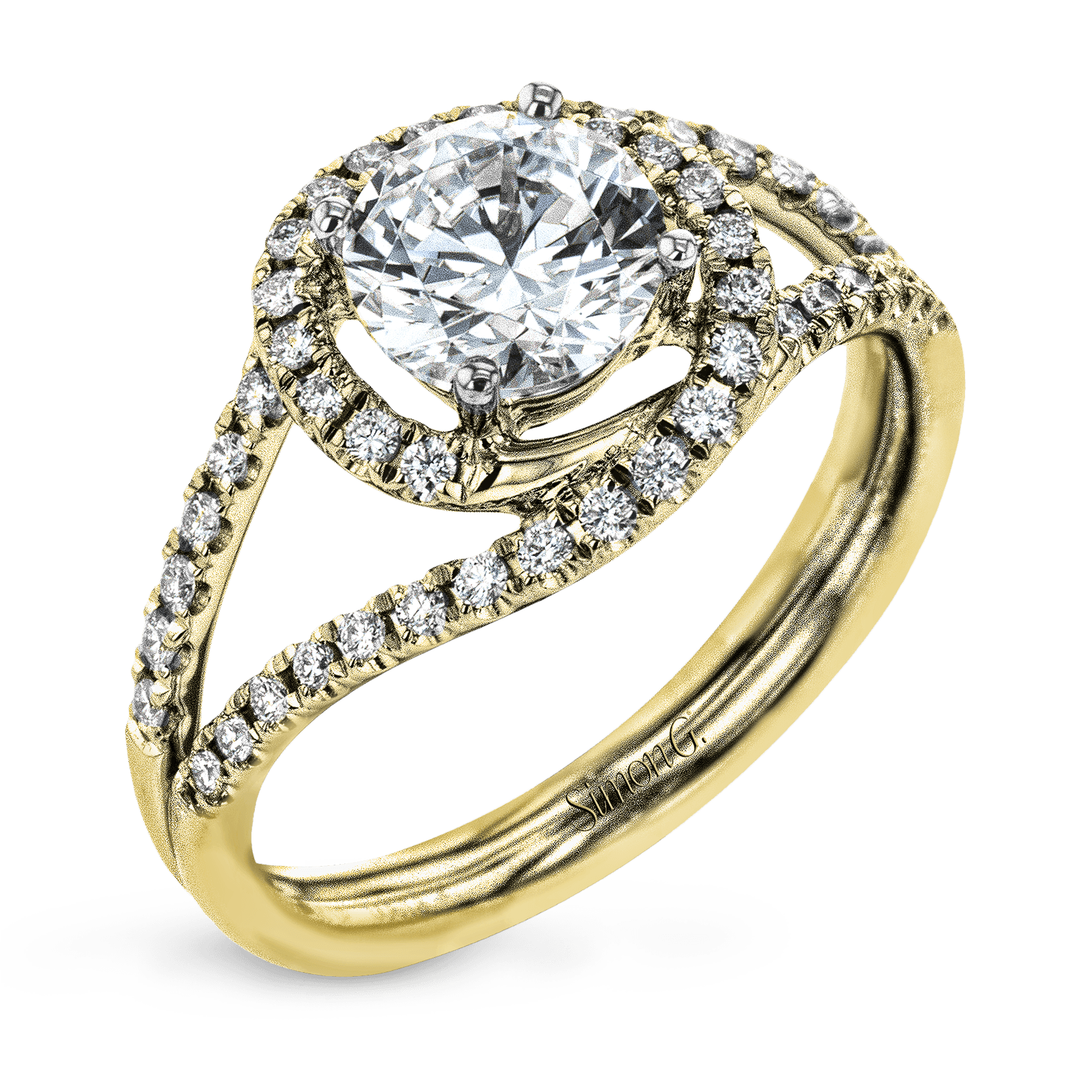 CR131-D WHITE 18K SEMI YELLOW