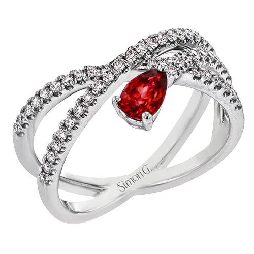 Tempera Fashion Ring In 18k Gold With Diamonds