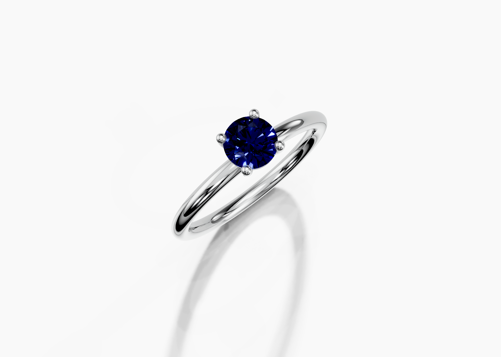 14K White Gold Round Cut 0.50 Carat of  Diamond Ring