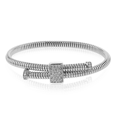 Cable Bangle in 18k Gold with Diamonds