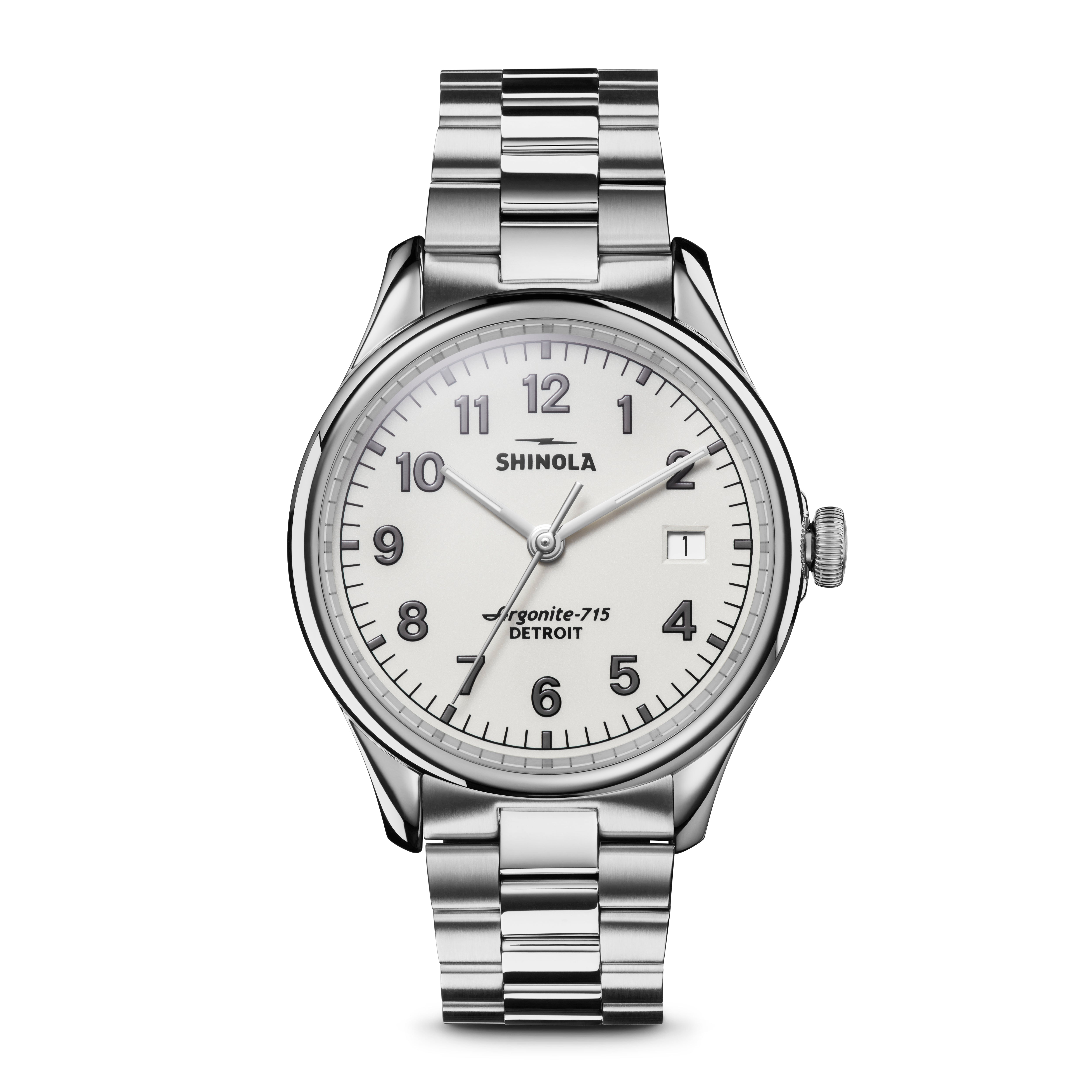 Vinton 3hd 38mm, silver bracelet