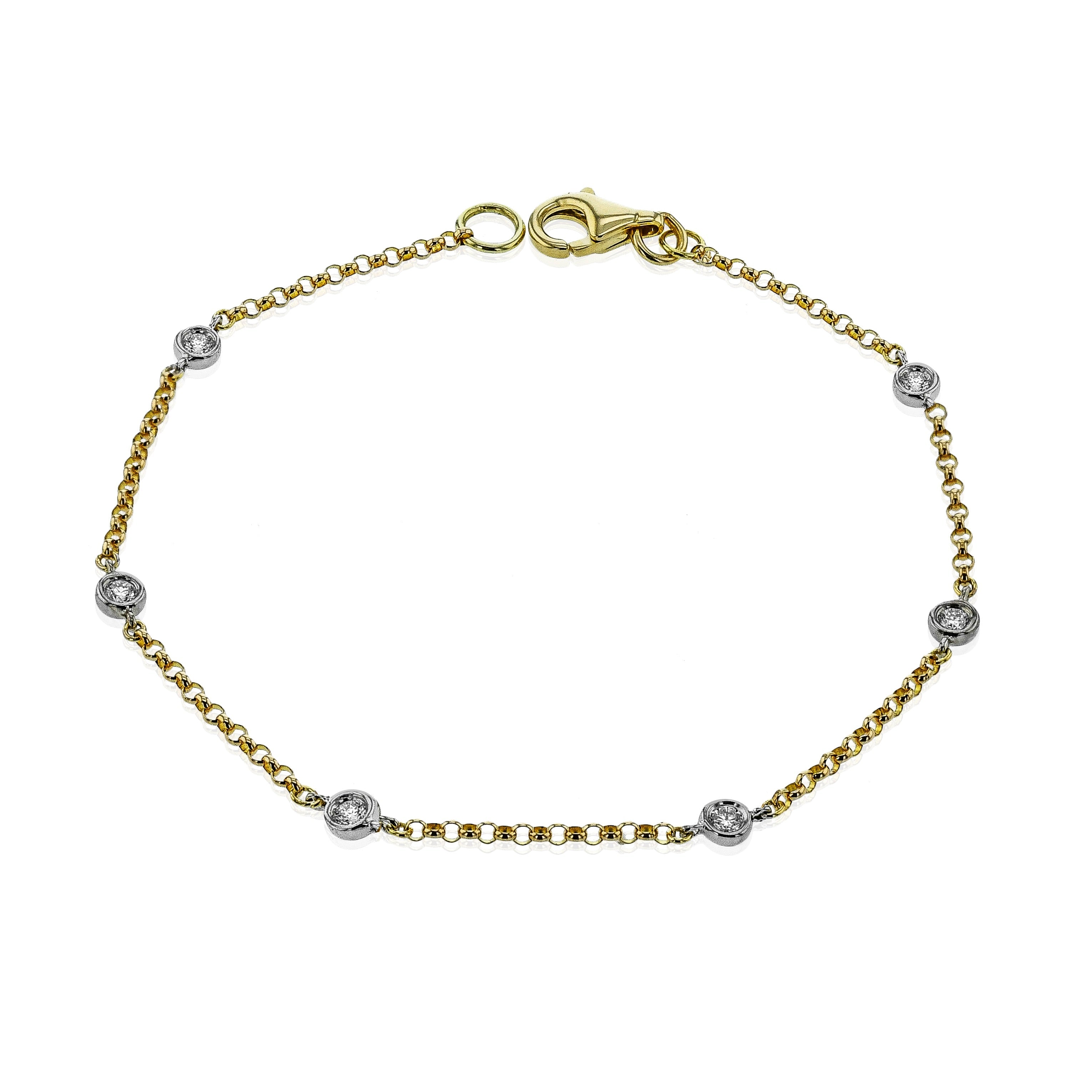 Bracelet in 14k Gold with Diamonds