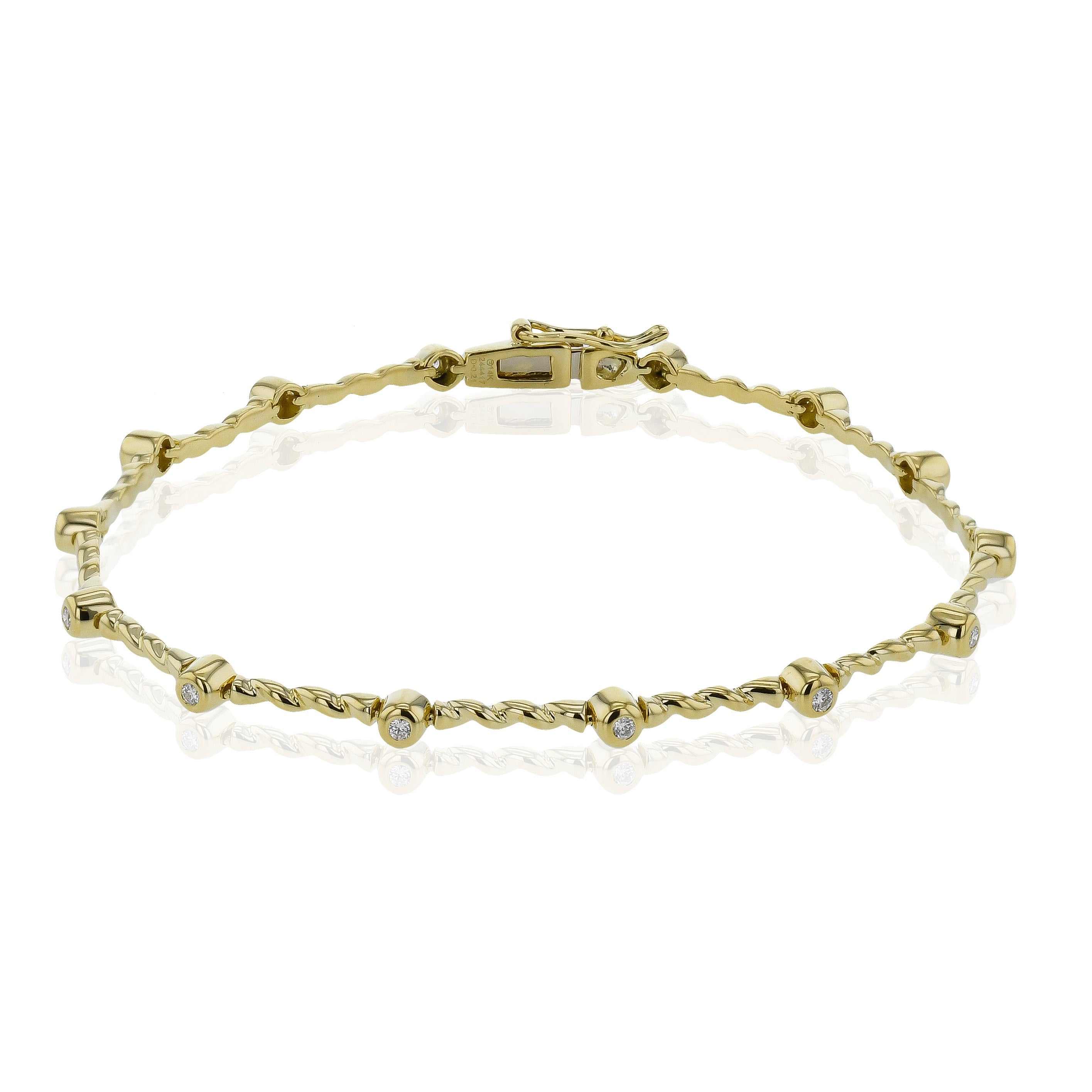 Bracelet in 14k Gold with Diamonds