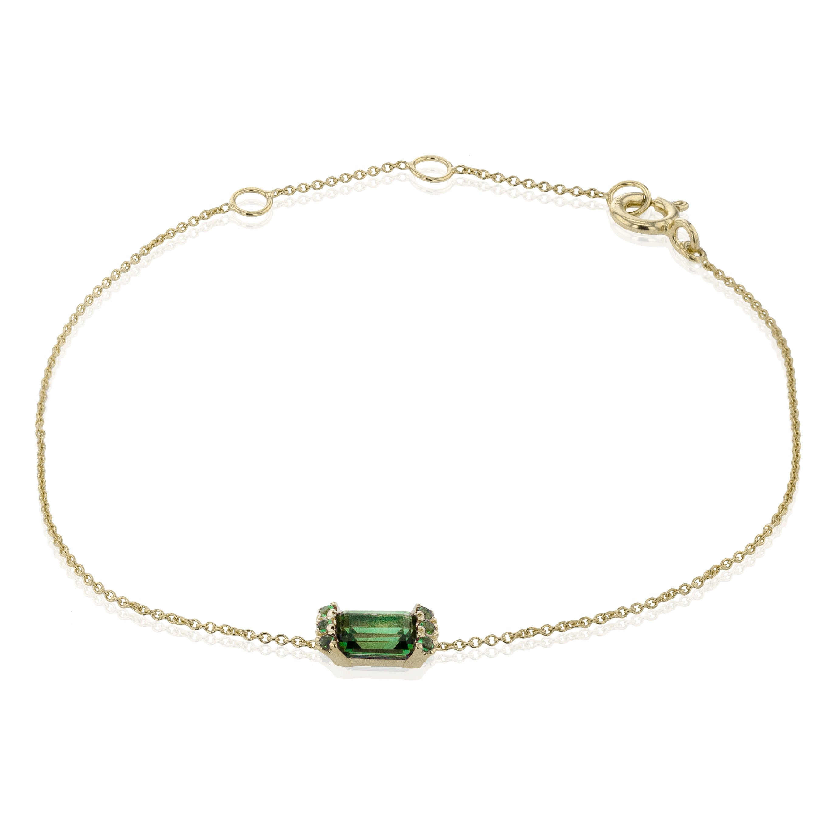 Color Bracelet in 14k Gold with Diamonds