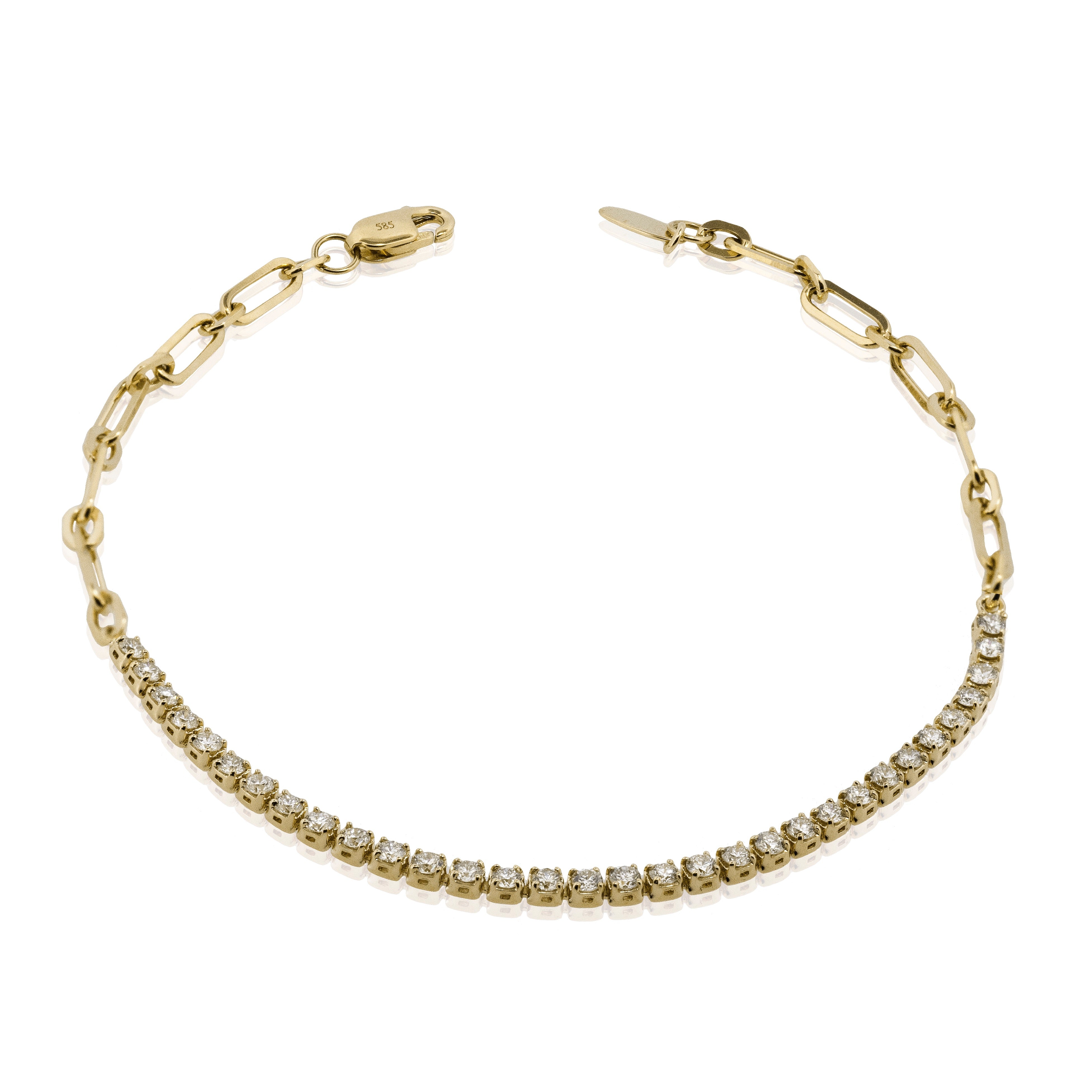 Bracelet in 14k Gold with Diamonds