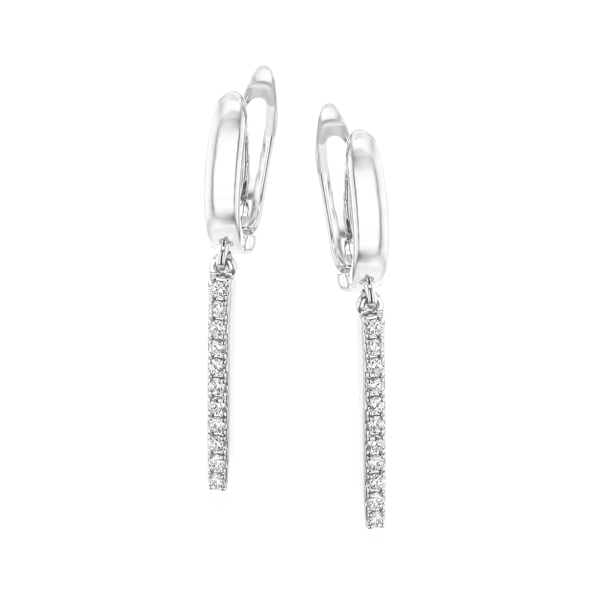 Drop Earring in 14k Gold with Diamonds