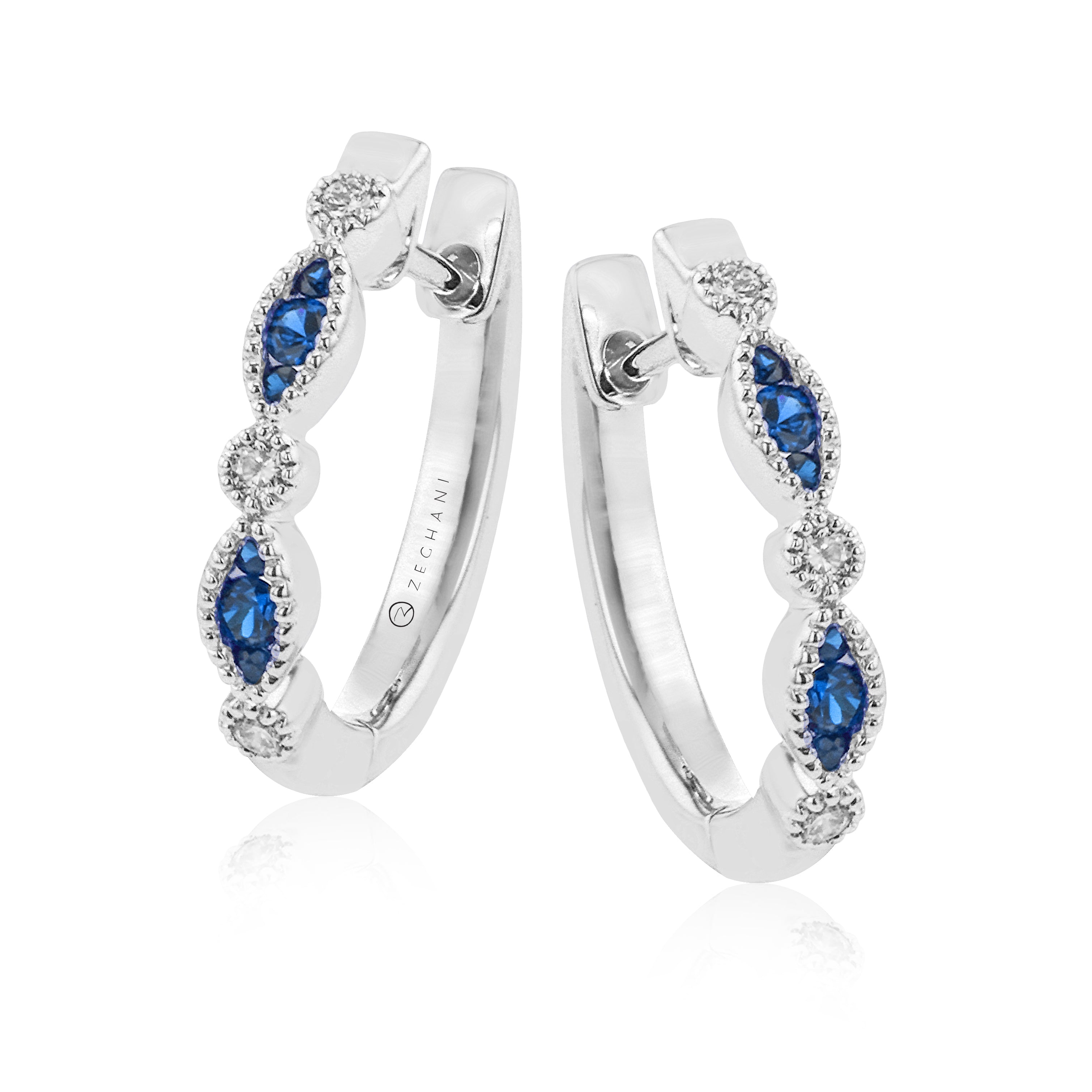 Color Earrings in 14k Gold with Diamonds