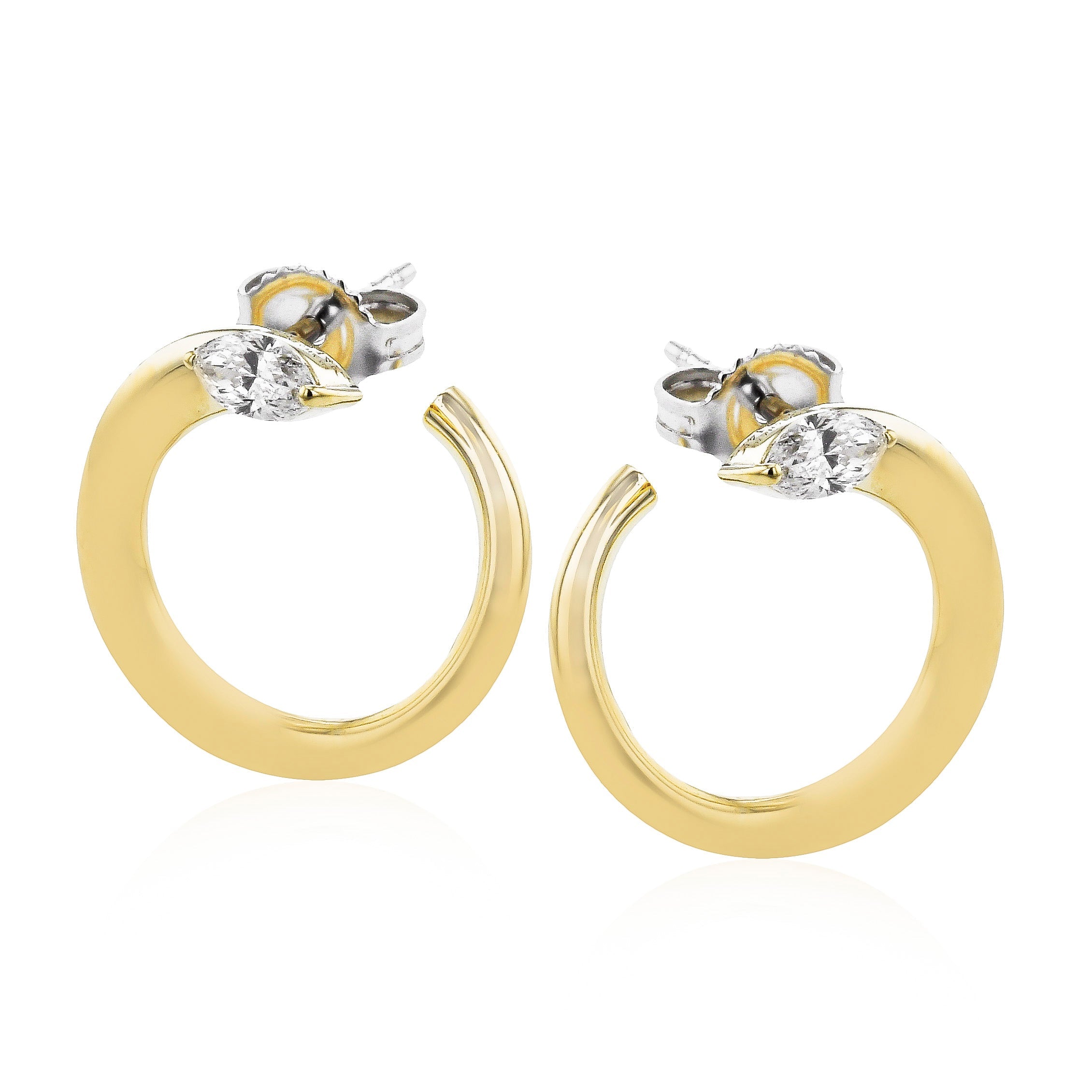 Earrings in 14k Gold with Diamonds