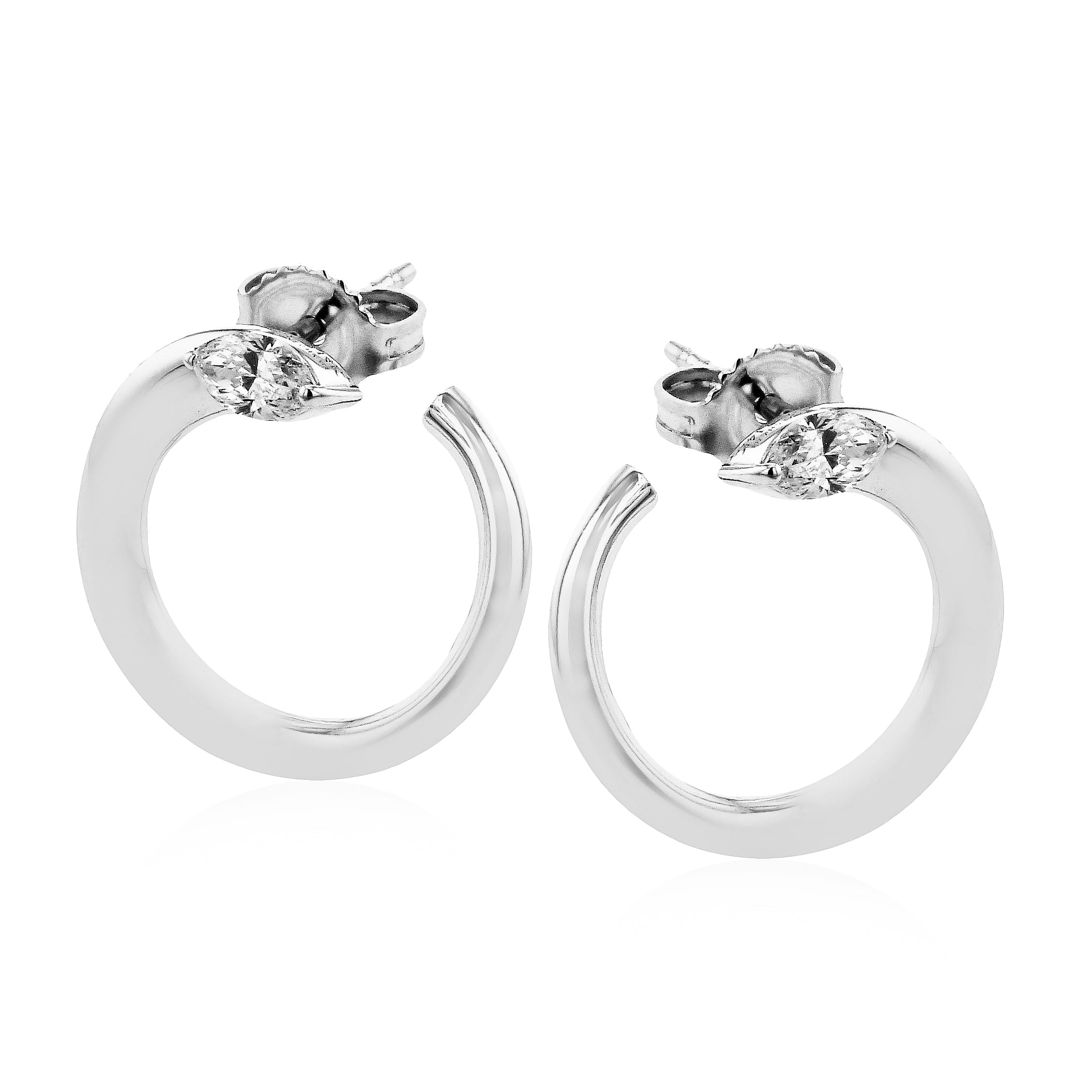 Earrings in 14k Gold with Diamonds