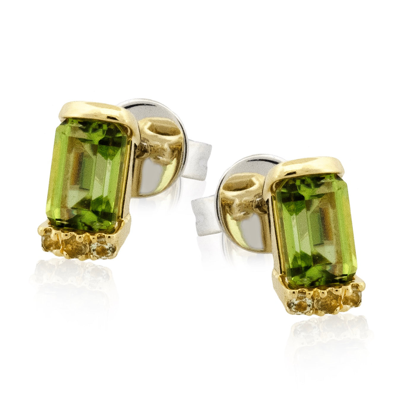 Color Earrings in 14k Gold with Diamonds