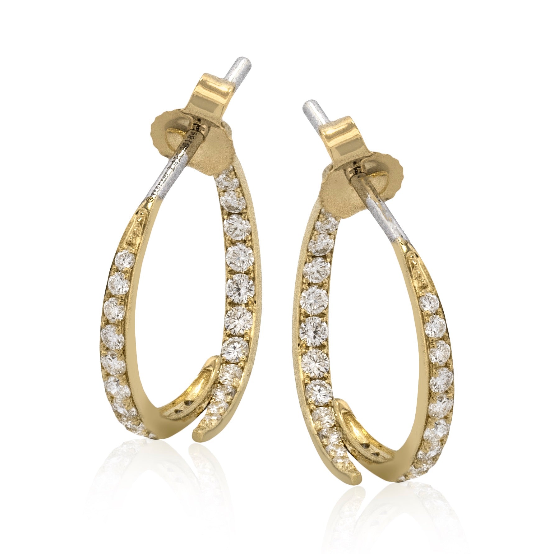 Earrings in 14k Gold with Diamonds