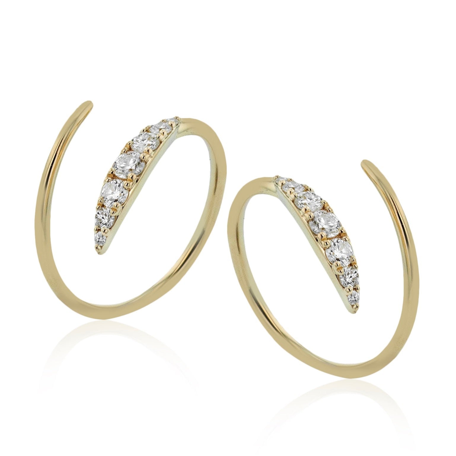 Earrings in 14k Gold with Diamonds