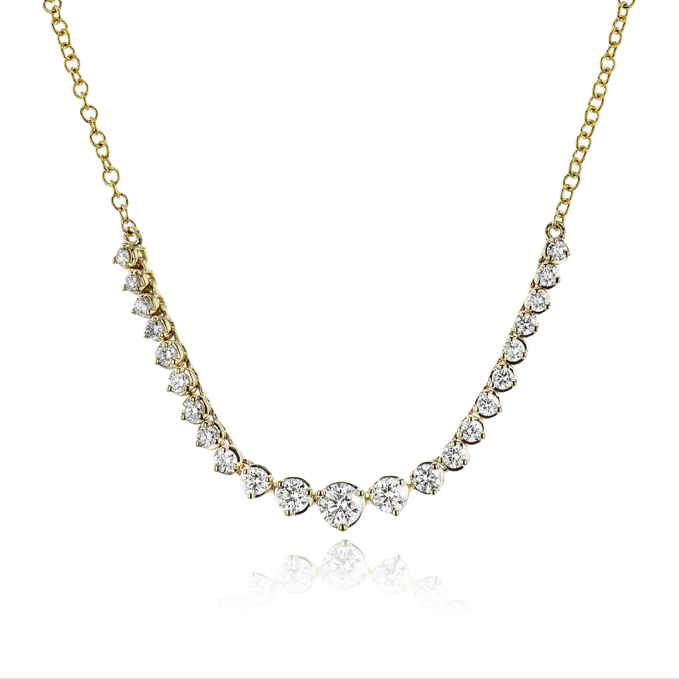 Necklace in 14k Gold with Diamonds