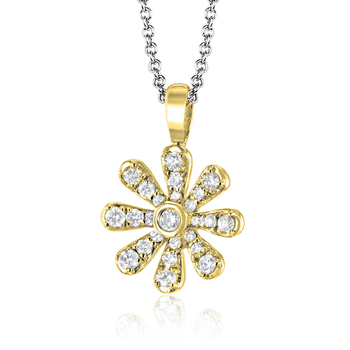 Pendant in 14k Gold with Diamonds