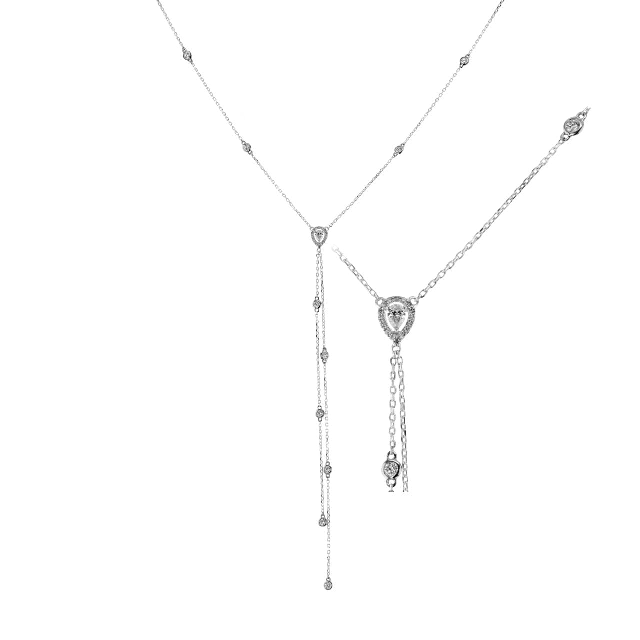 Lariat Pendant in 14k Gold with Diamonds
