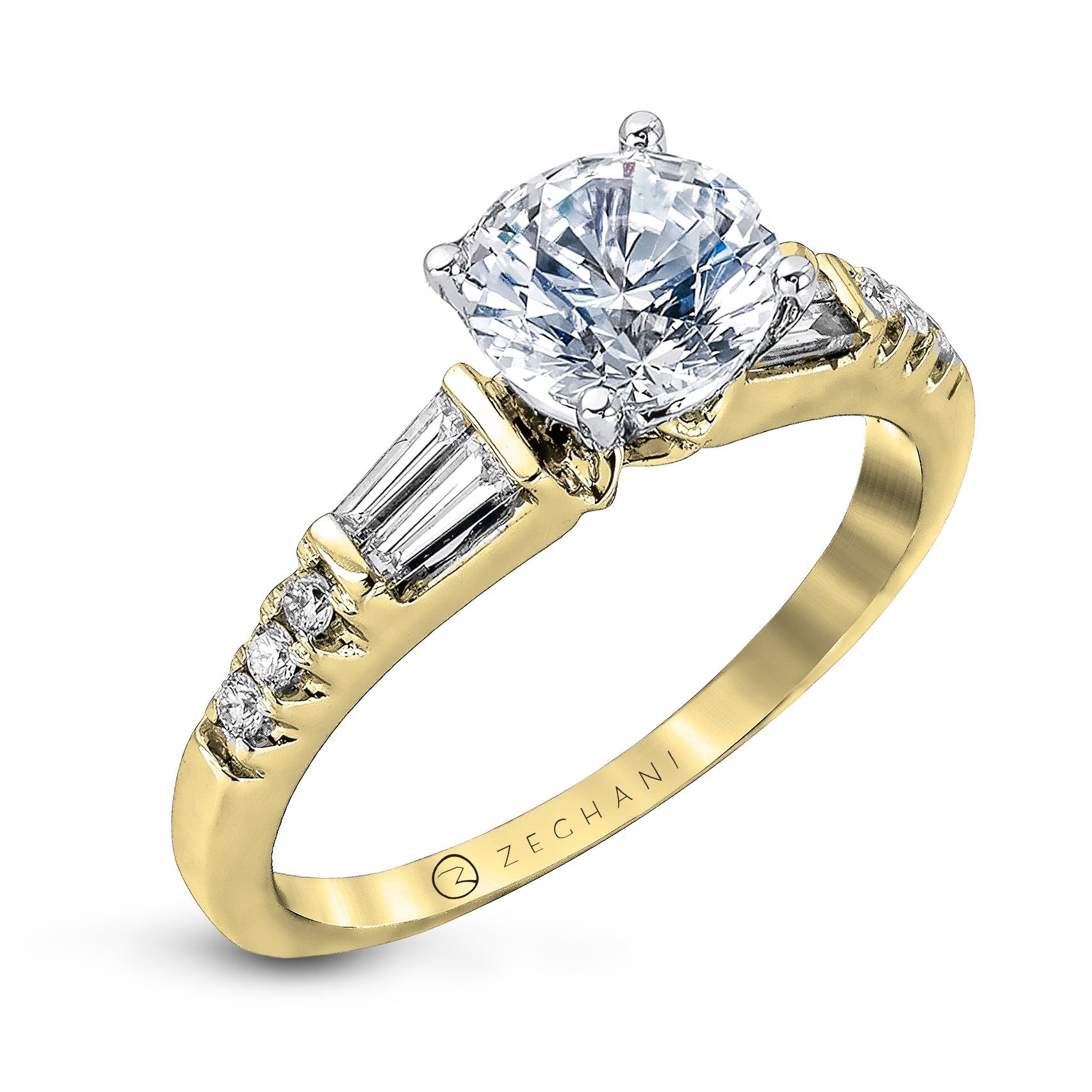 Engagement Ring in 14k Gold with Diamonds