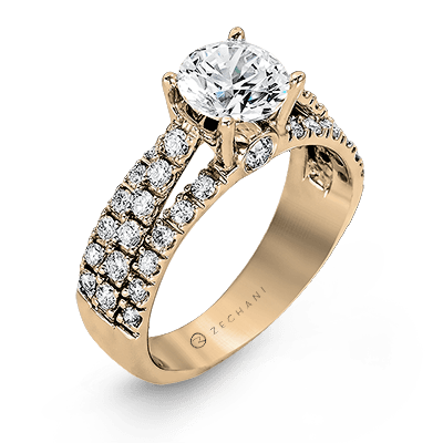 ZR120 WHITE 14K SEMI ROSE