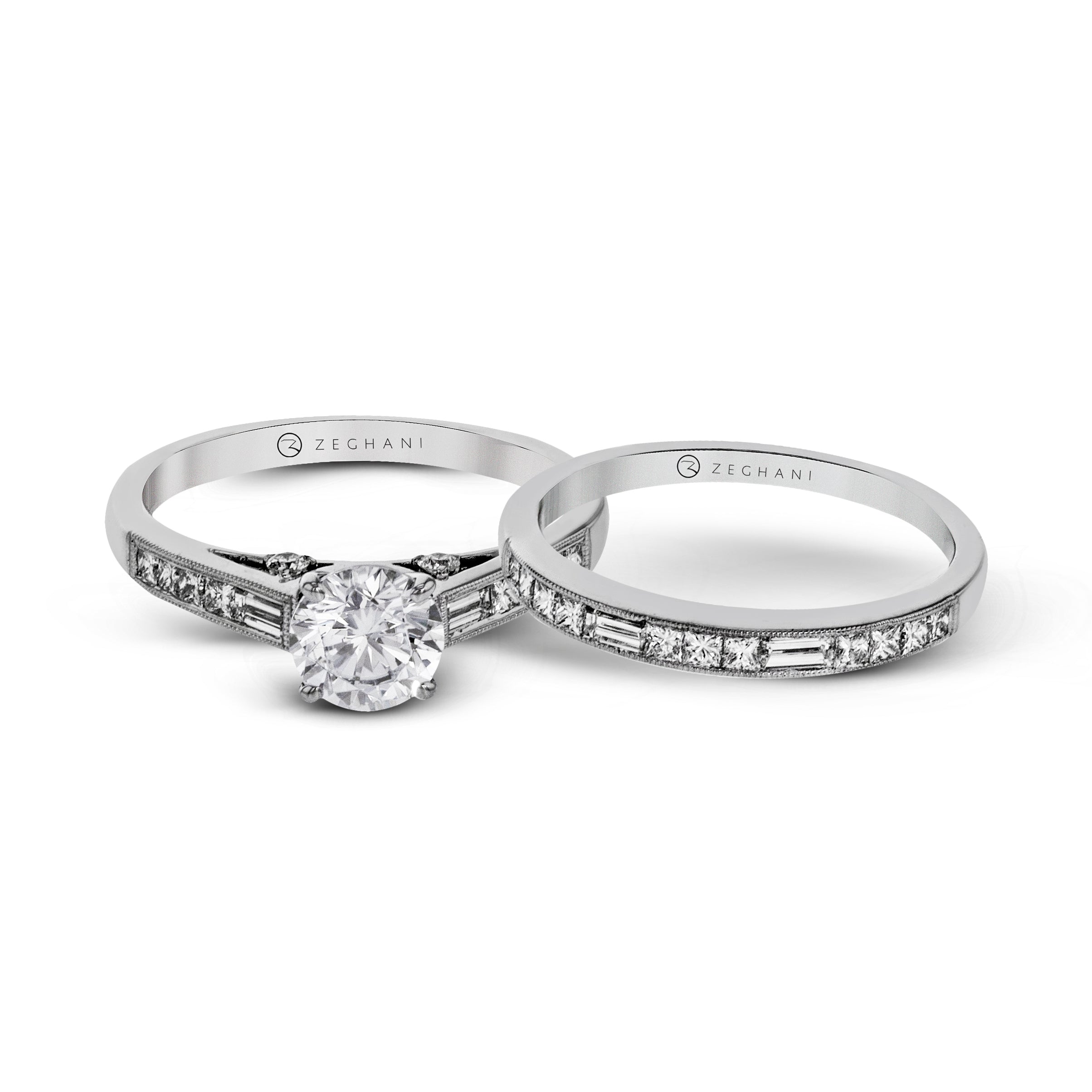 Wedding Set in 14k Gold with Diamonds