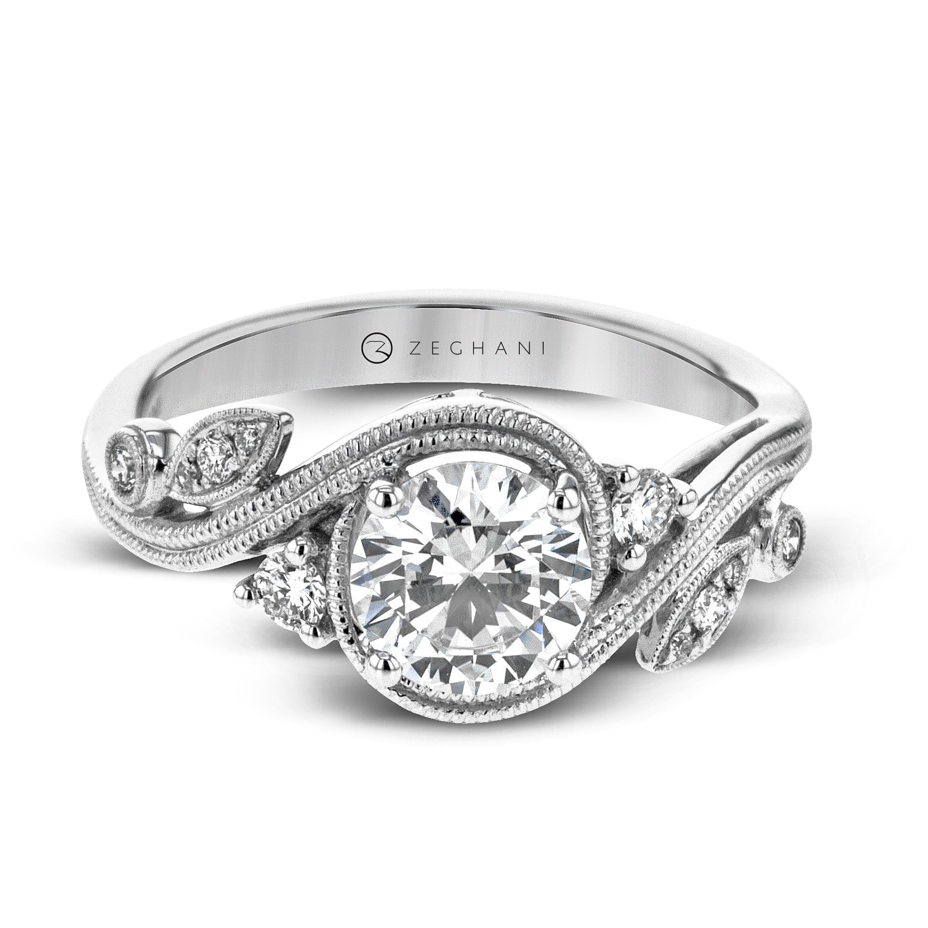 Engagement Ring in 14k Gold with Diamonds