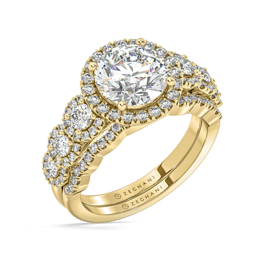 Engagement Ring in 14k Gold with Diamonds