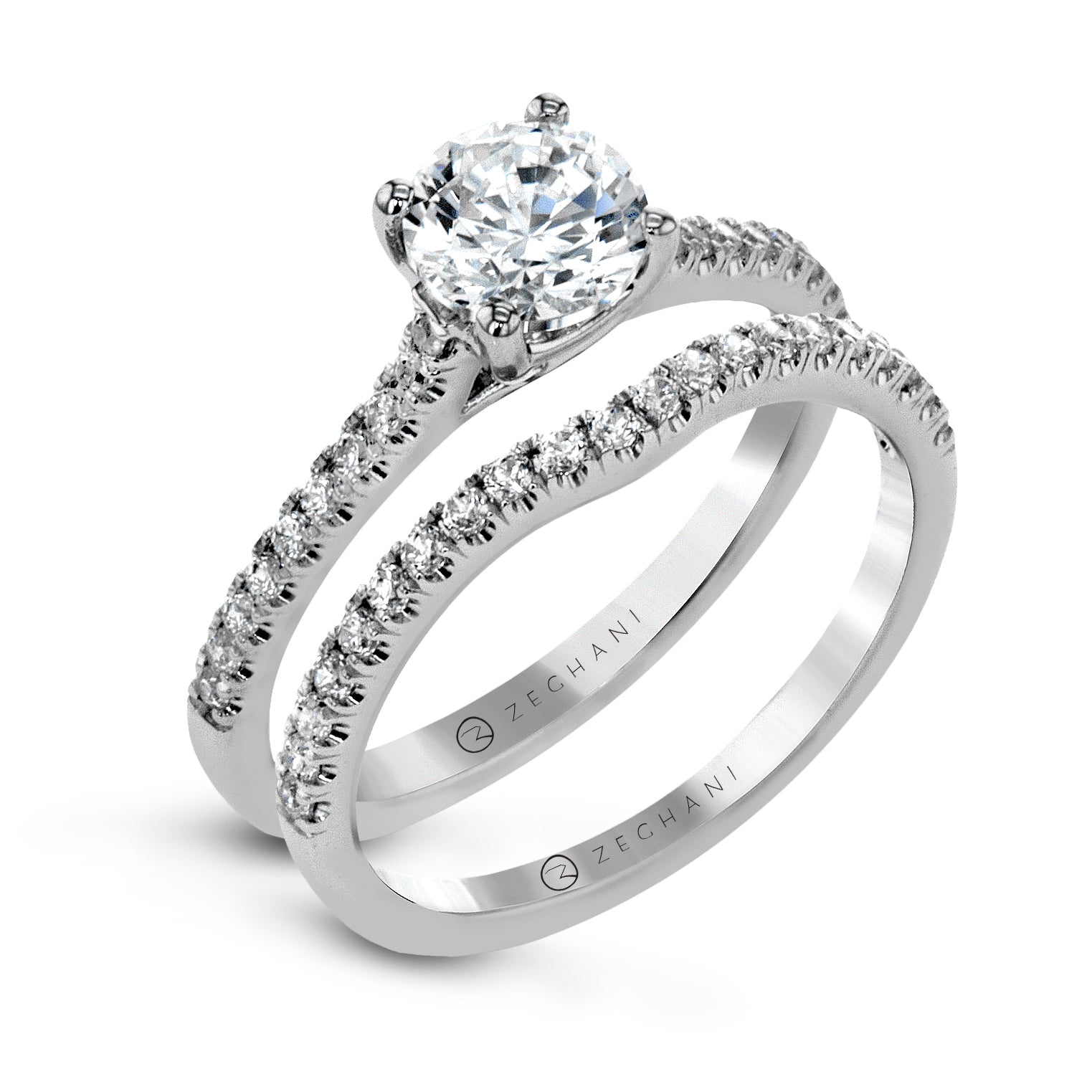 Wedding Set in 14k Gold with Diamonds