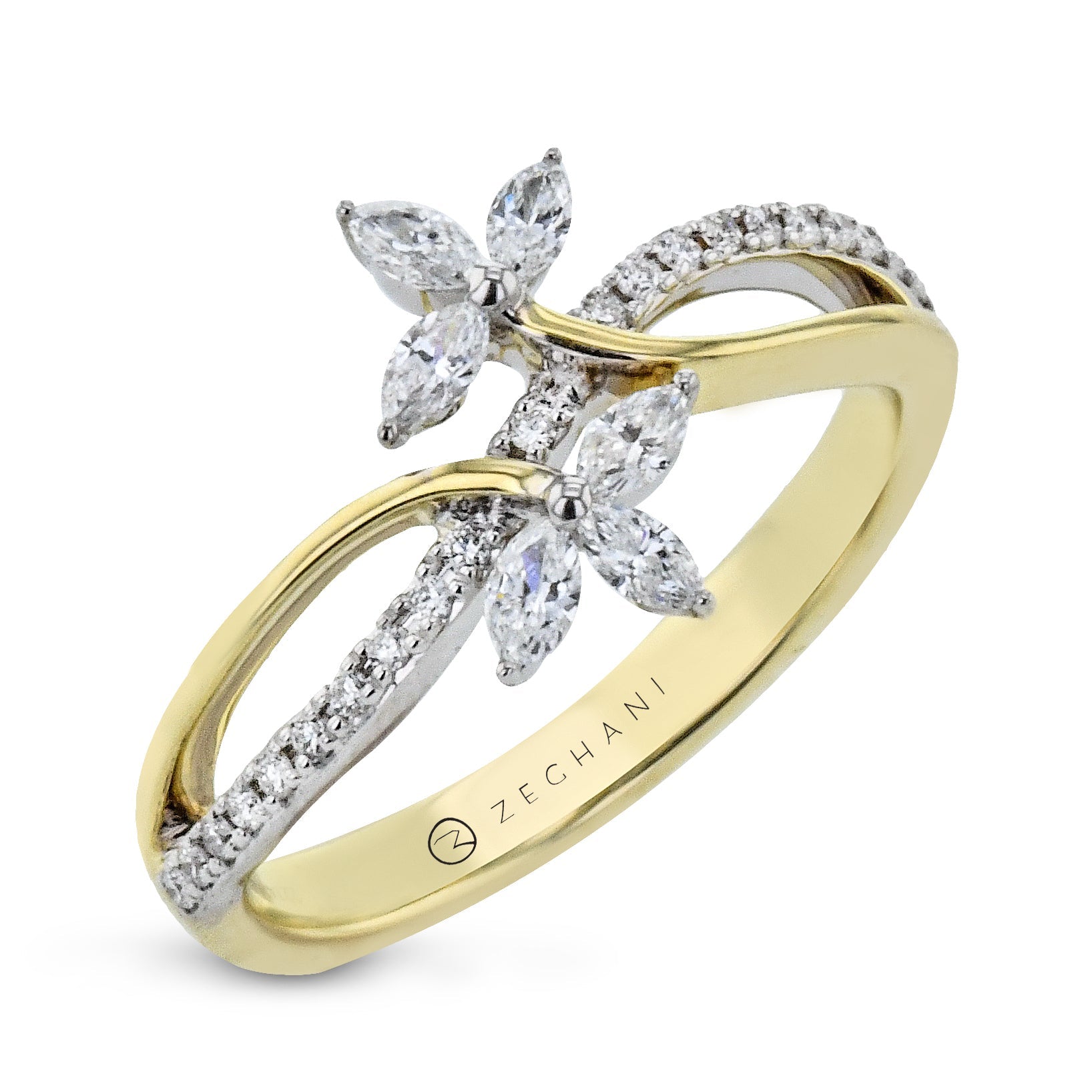 Fashion Ring in 14k Gold with Diamonds