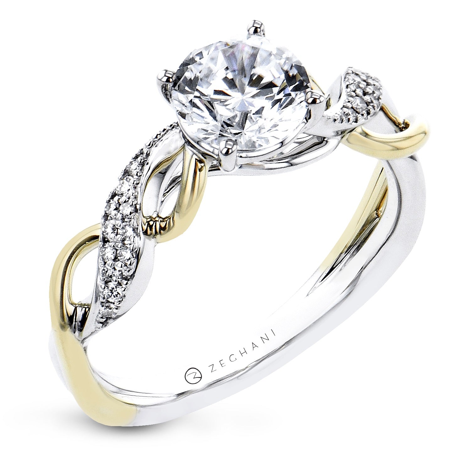 Engagement Ring in 14k Gold with Diamonds