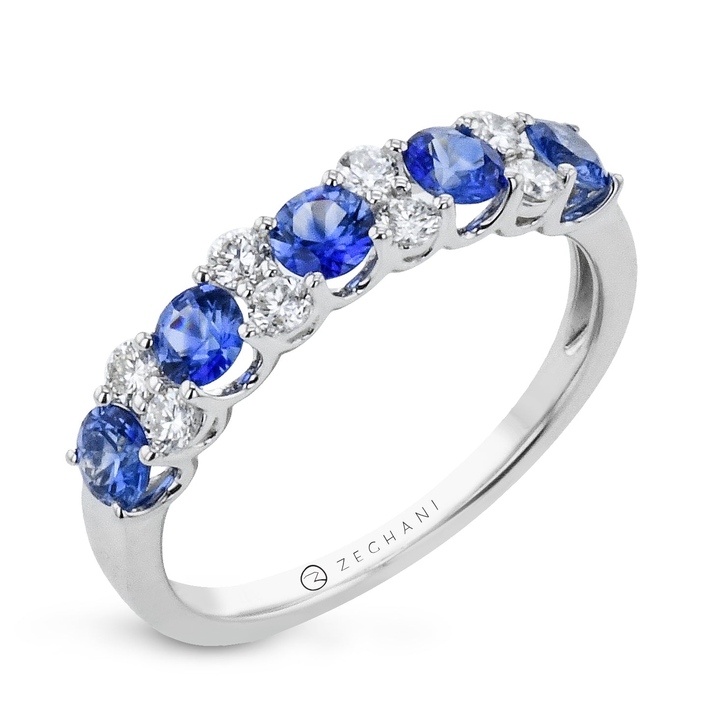 Sapphire Color Ring in 14k Gold with Diamonds