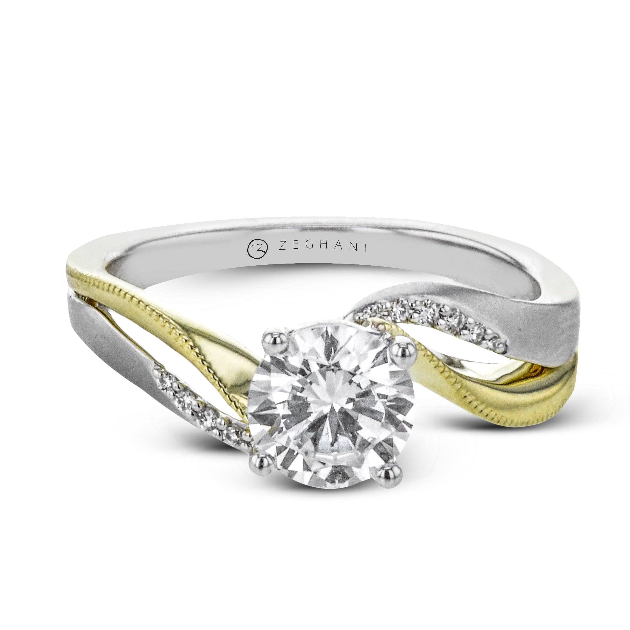 Engagement Ring in 14k Gold with Diamonds