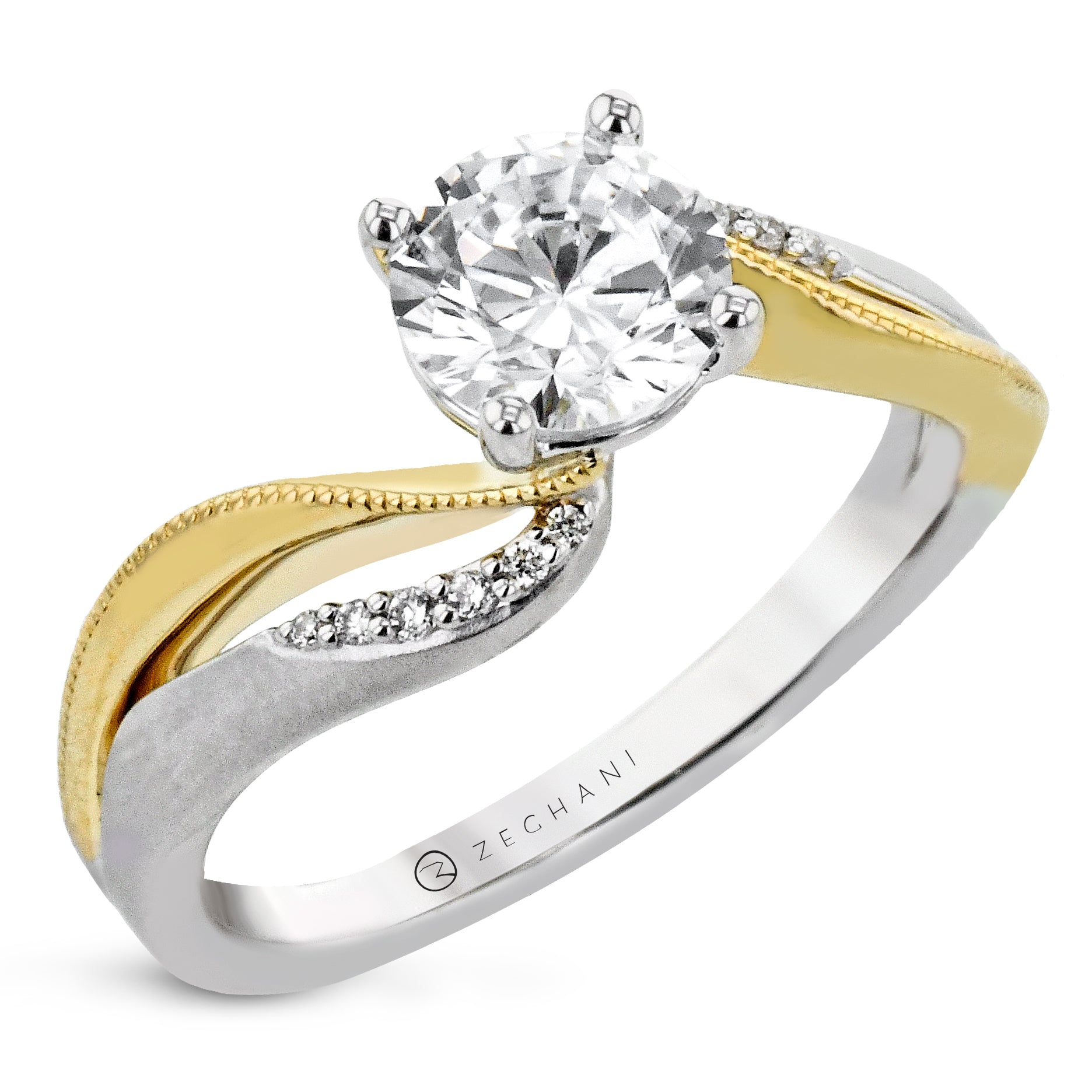 Engagement Ring in 14k Gold with Diamonds