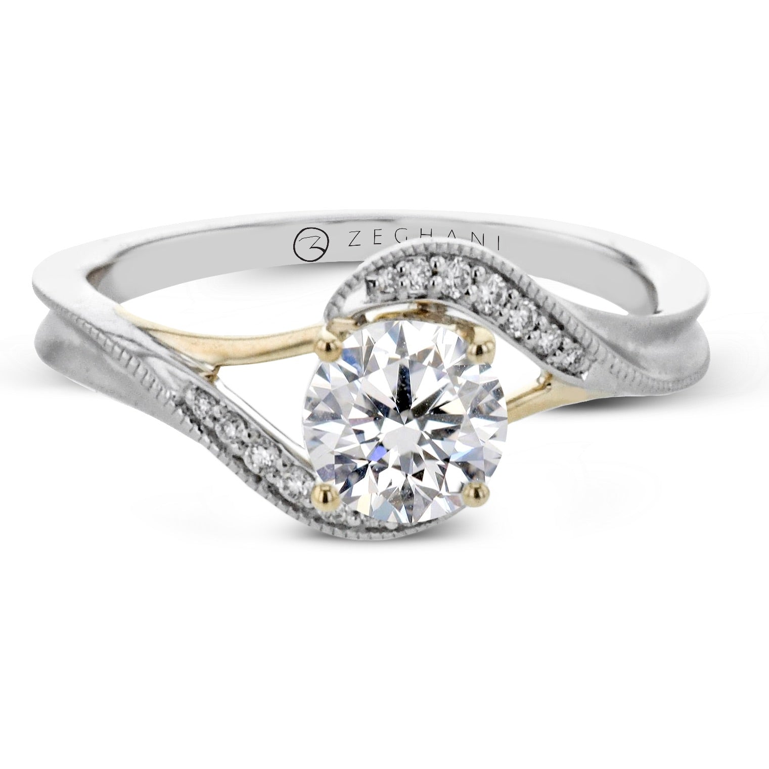 Engagement Ring in 14k Gold with Diamonds