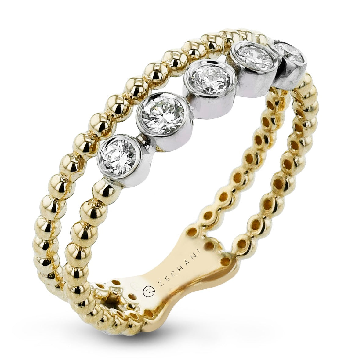 Fashion Ring in 14k Gold with Diamonds