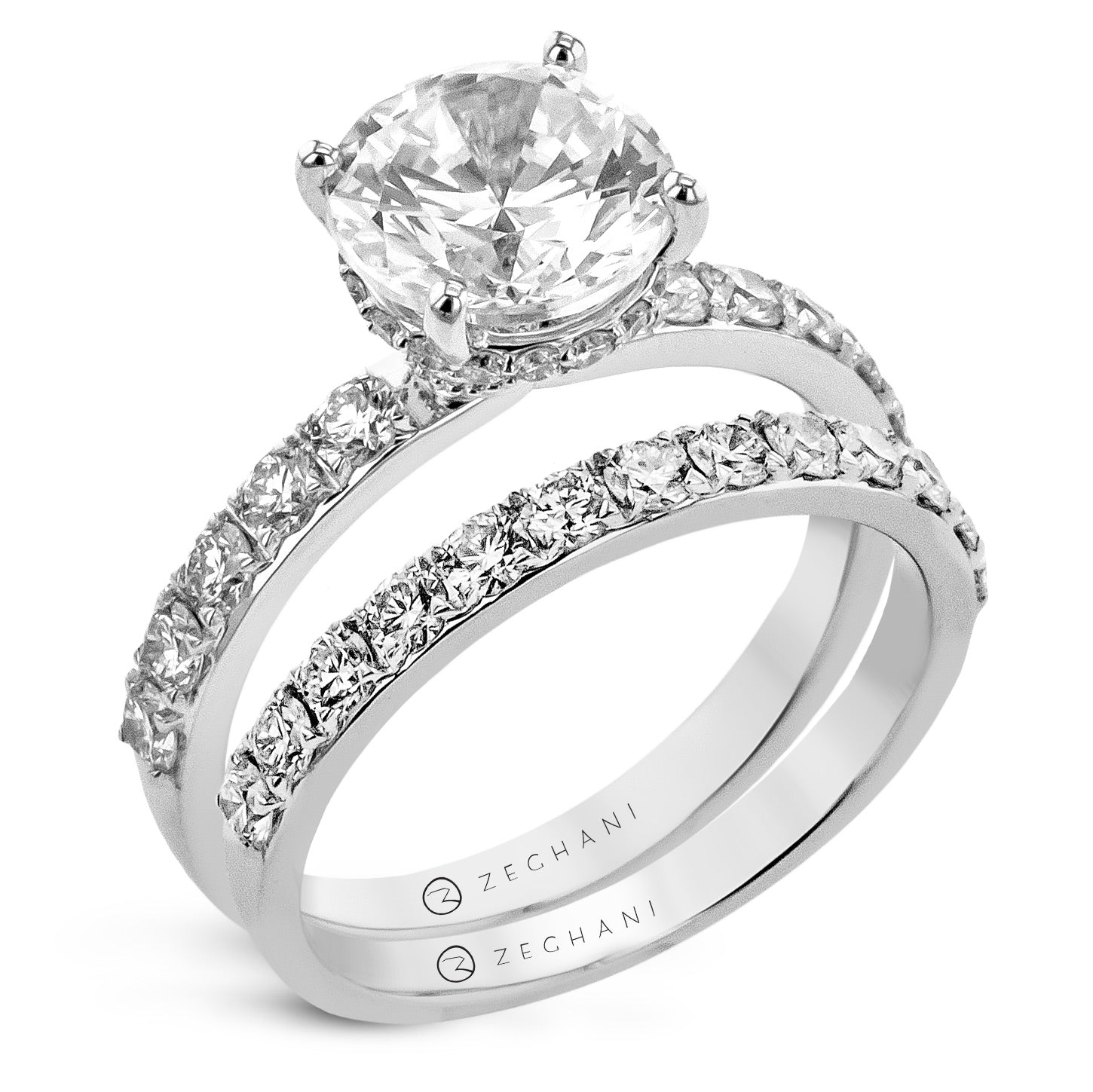 Wedding Set in 14k Gold with Diamonds