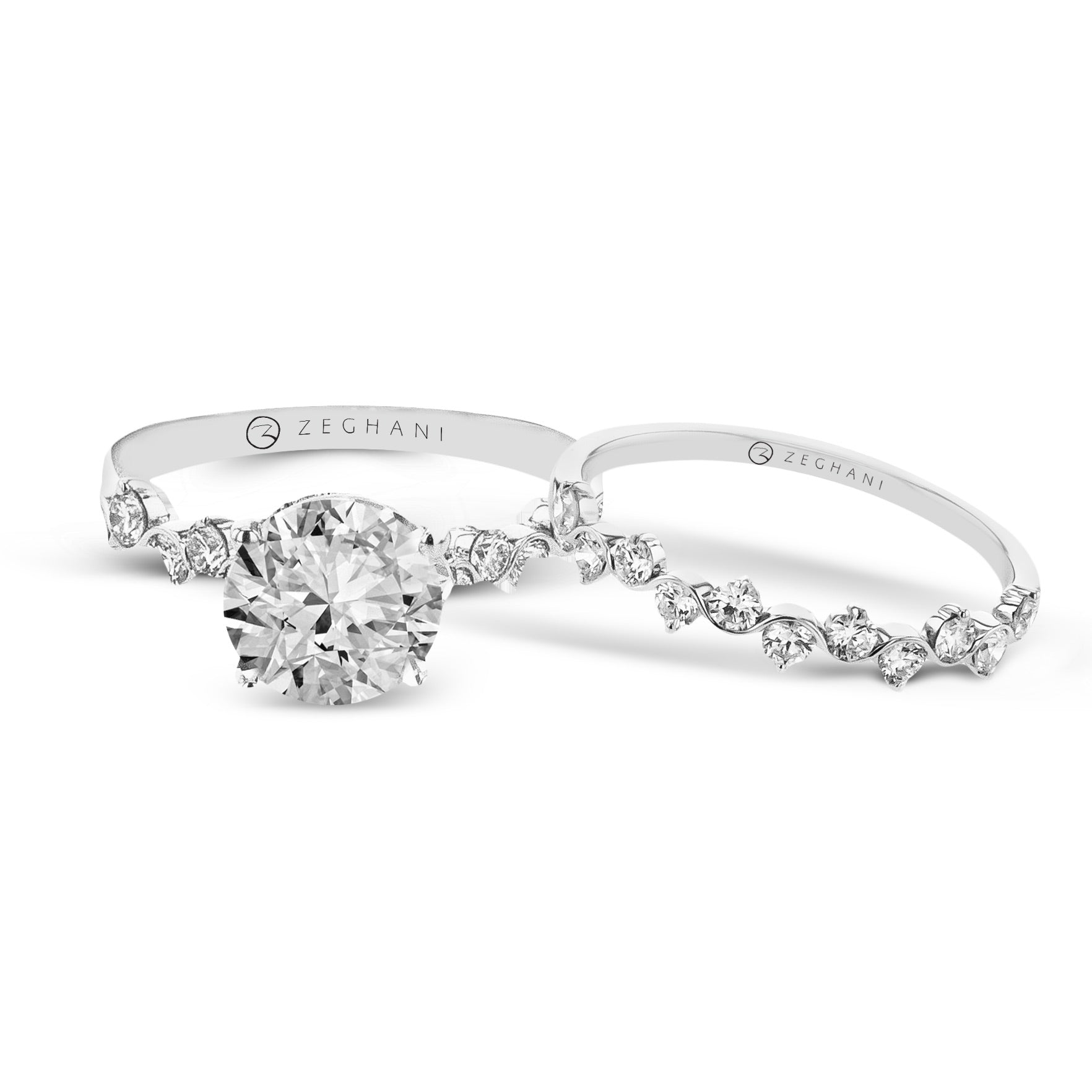 Wedding Set in 14k Gold with Diamonds