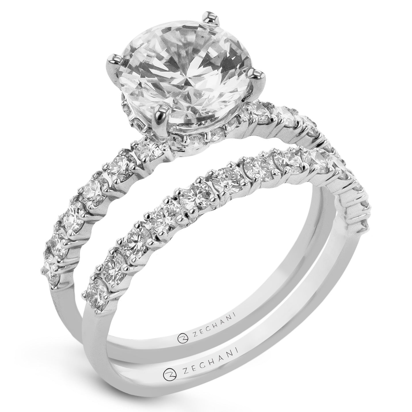 Wedding Set in 14k Gold with Diamonds