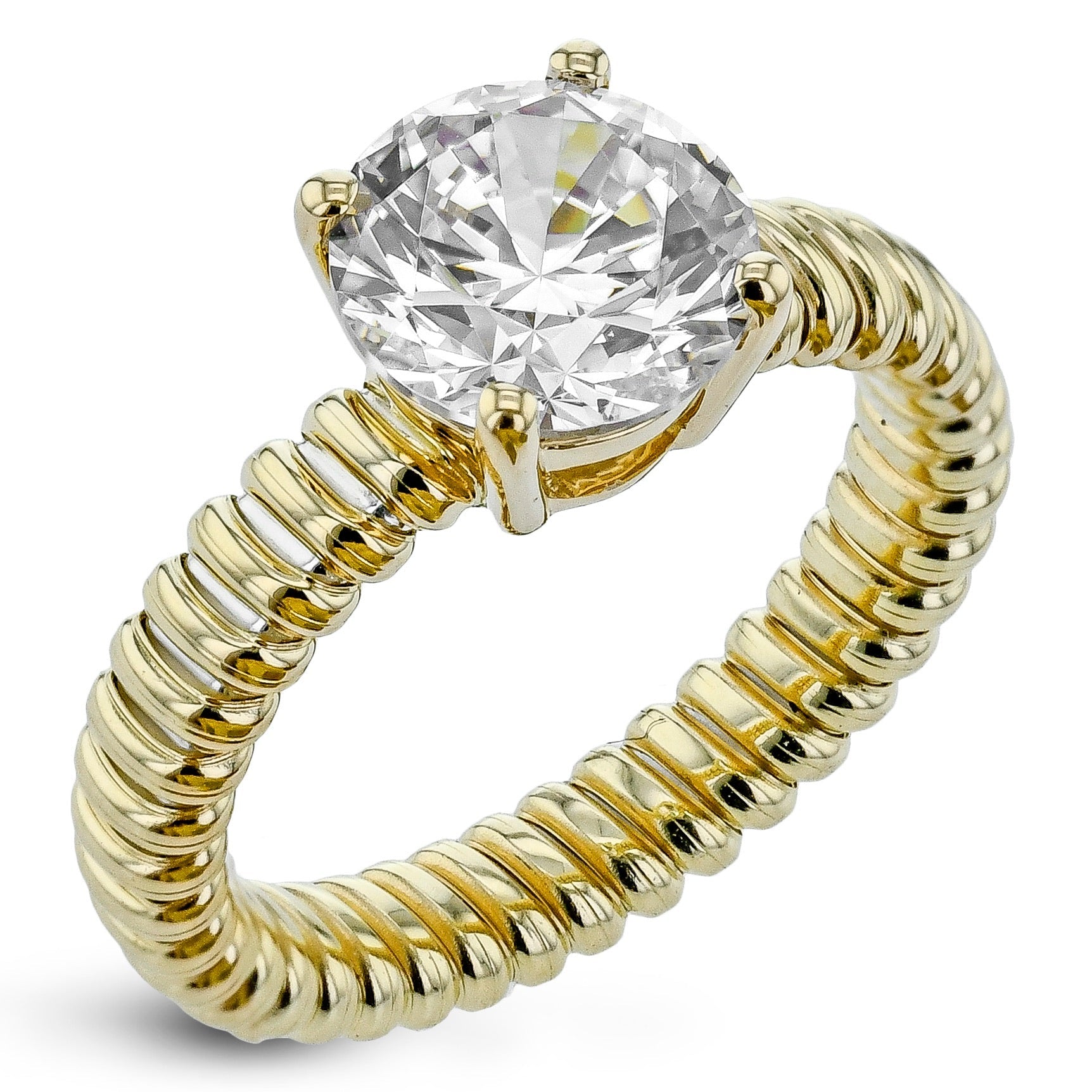 Engagement Ring in 14k Gold with Diamonds