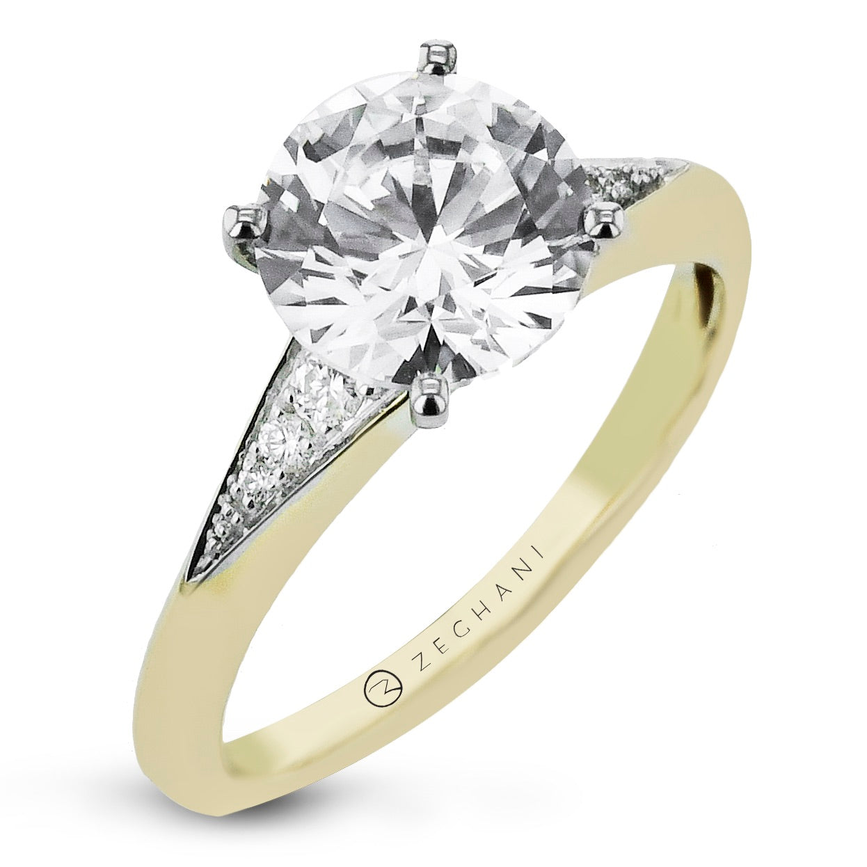 Engagement Ring in 14k Gold with Diamonds