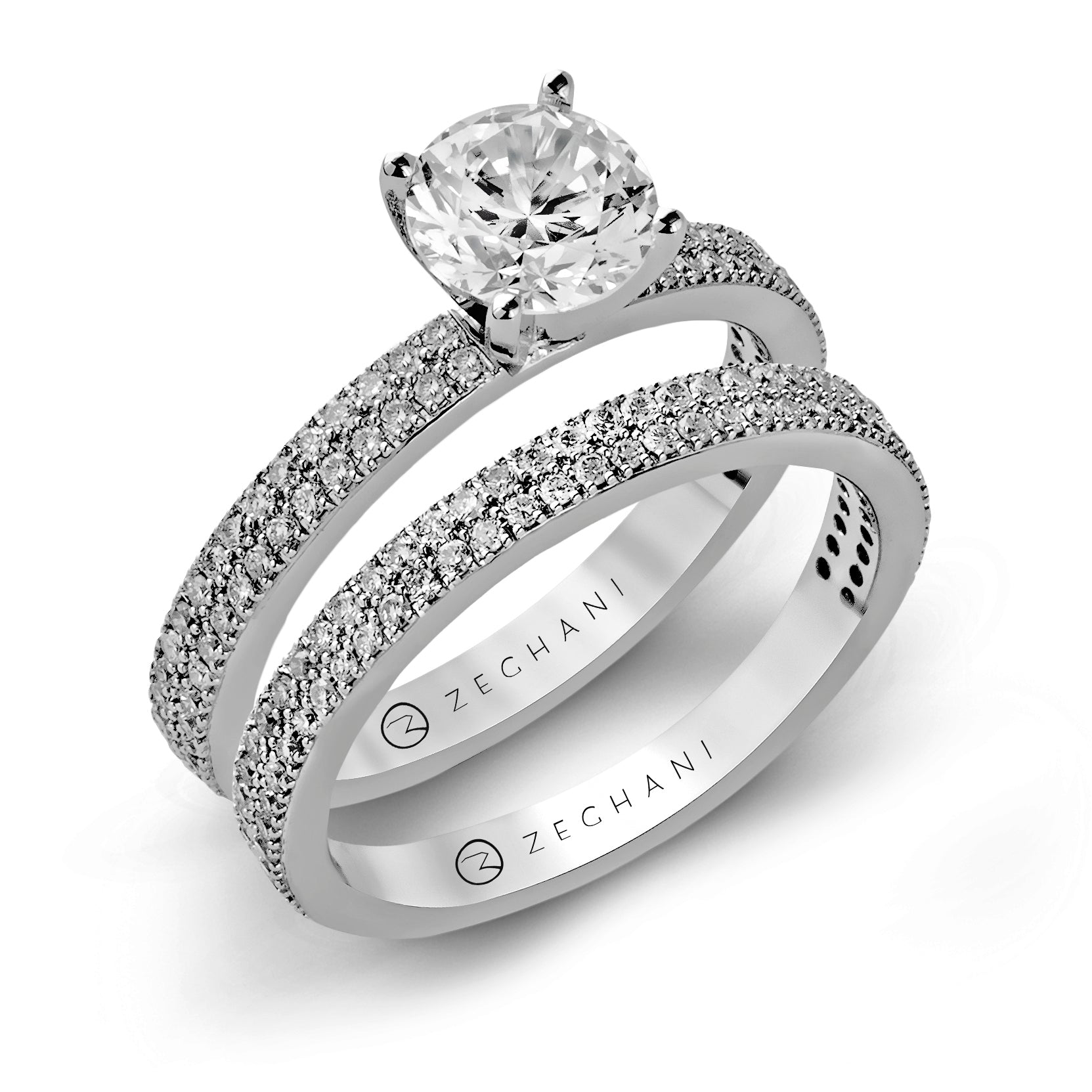 Wedding Set in 14k Gold with Diamonds