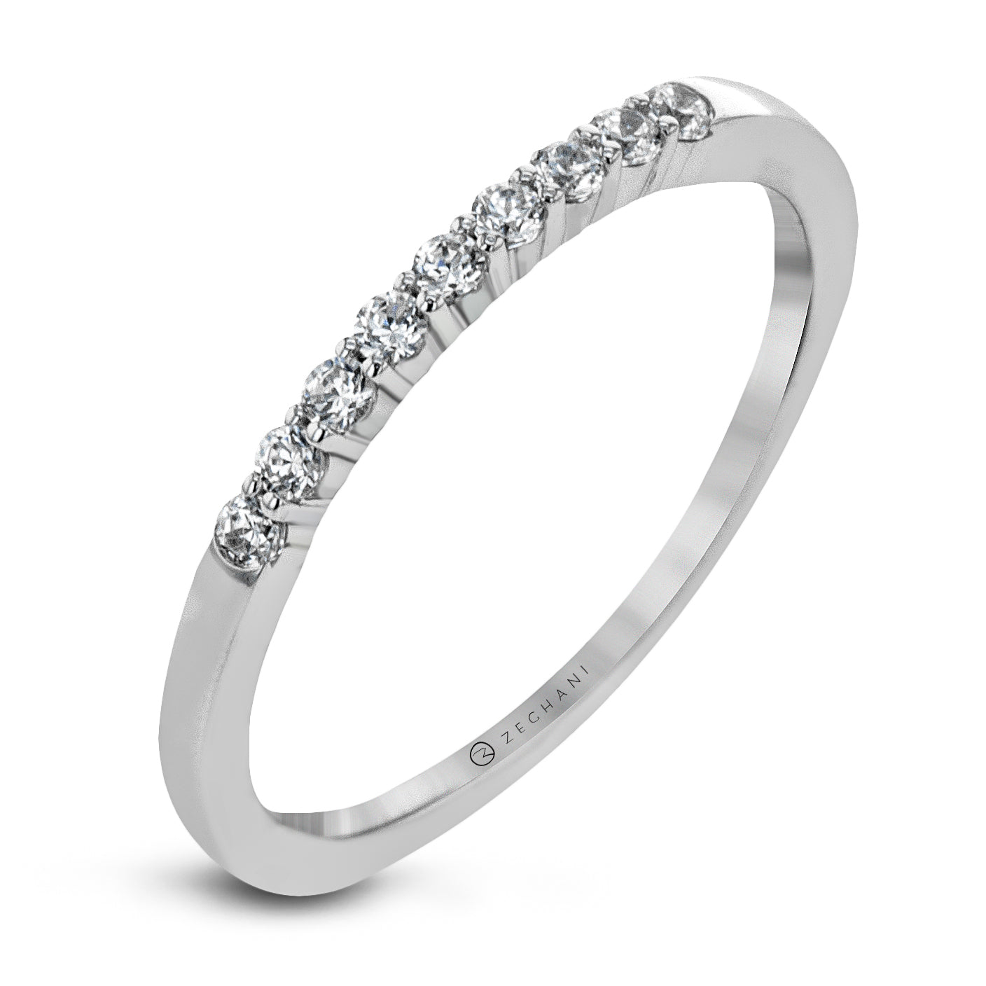 Wedding Band in 14k Gold with Diamonds