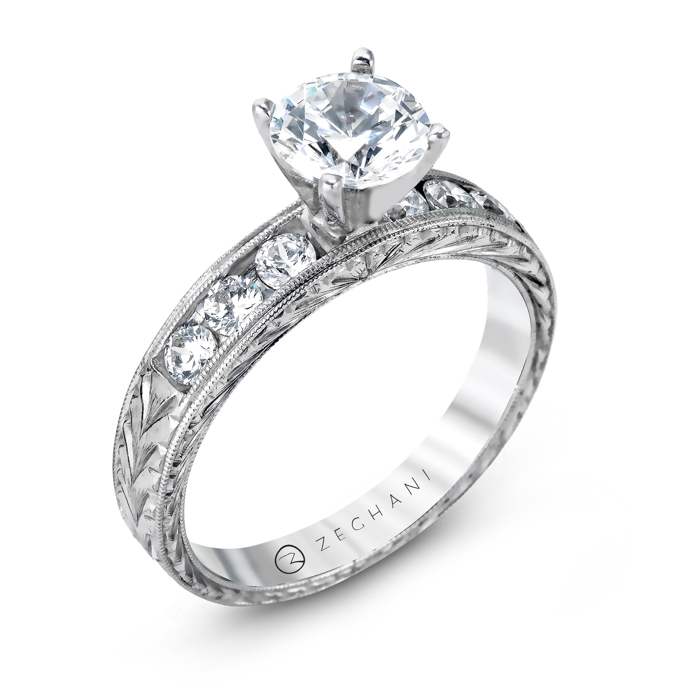 Engagement Ring in 14k Gold with Diamonds