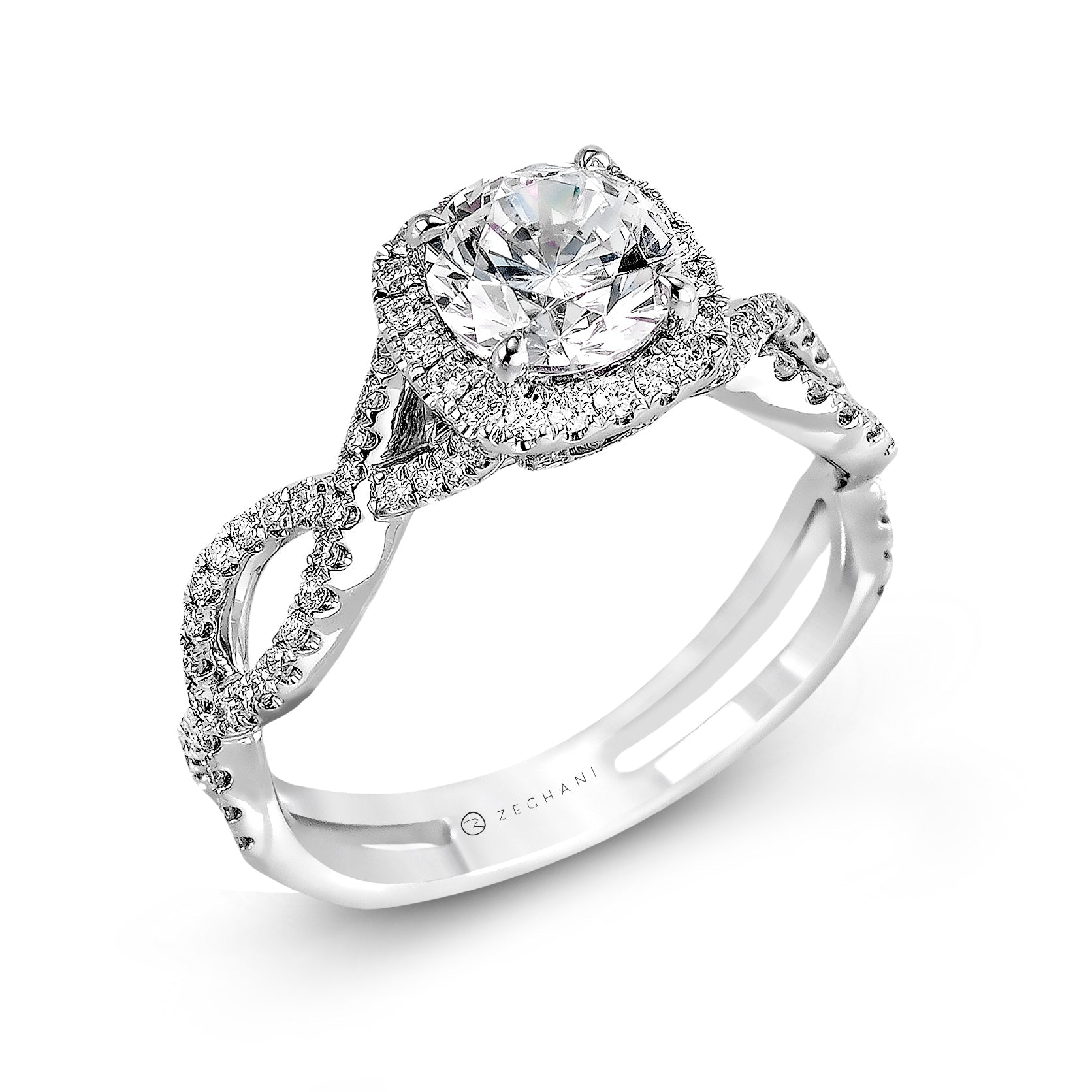 Engagement Ring in 14k Gold with Diamonds