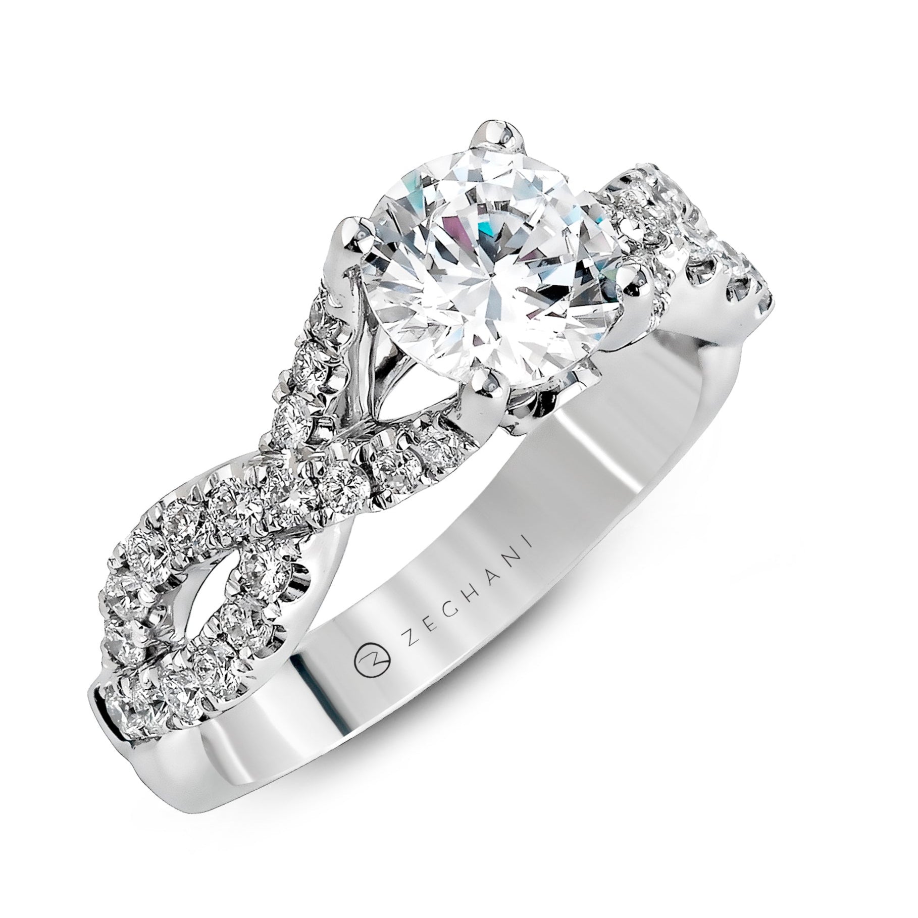 Engagement Ring in 14k Gold with Diamonds