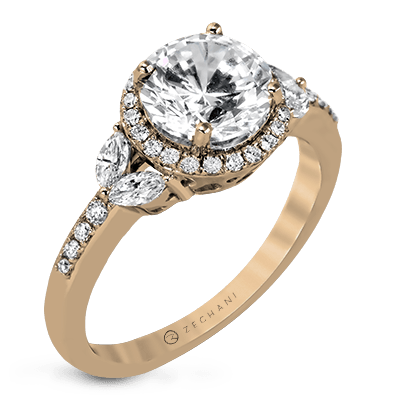 ZR909 WHITE 14K SEMI ROSE