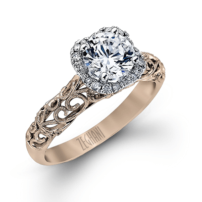 ZR914 WHITE 14K SEMI WHITE-ROSE