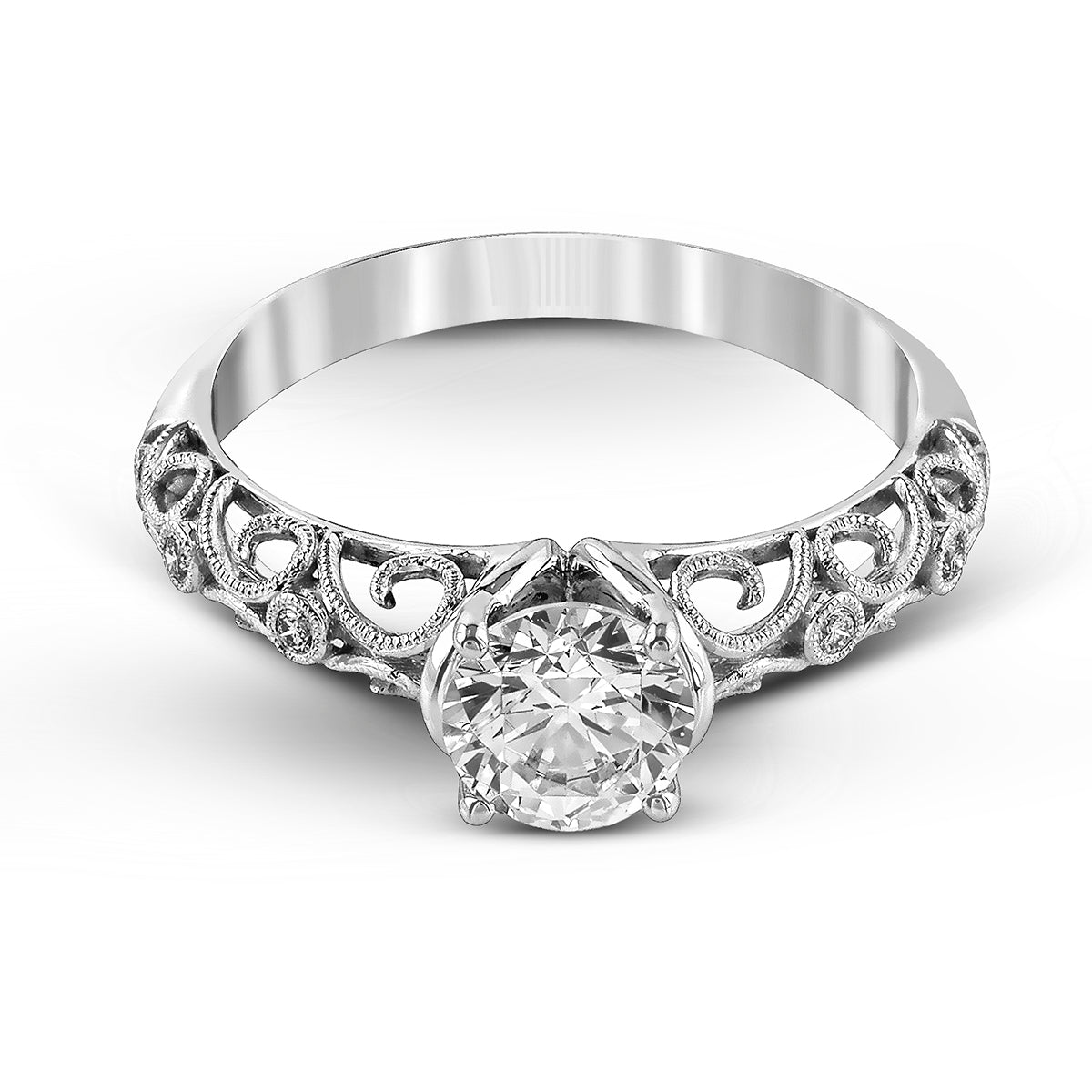 Engagement Ring in 14k Gold with Diamonds