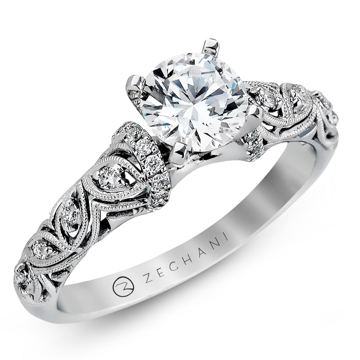 Engagement Ring in 14k Gold with Diamonds