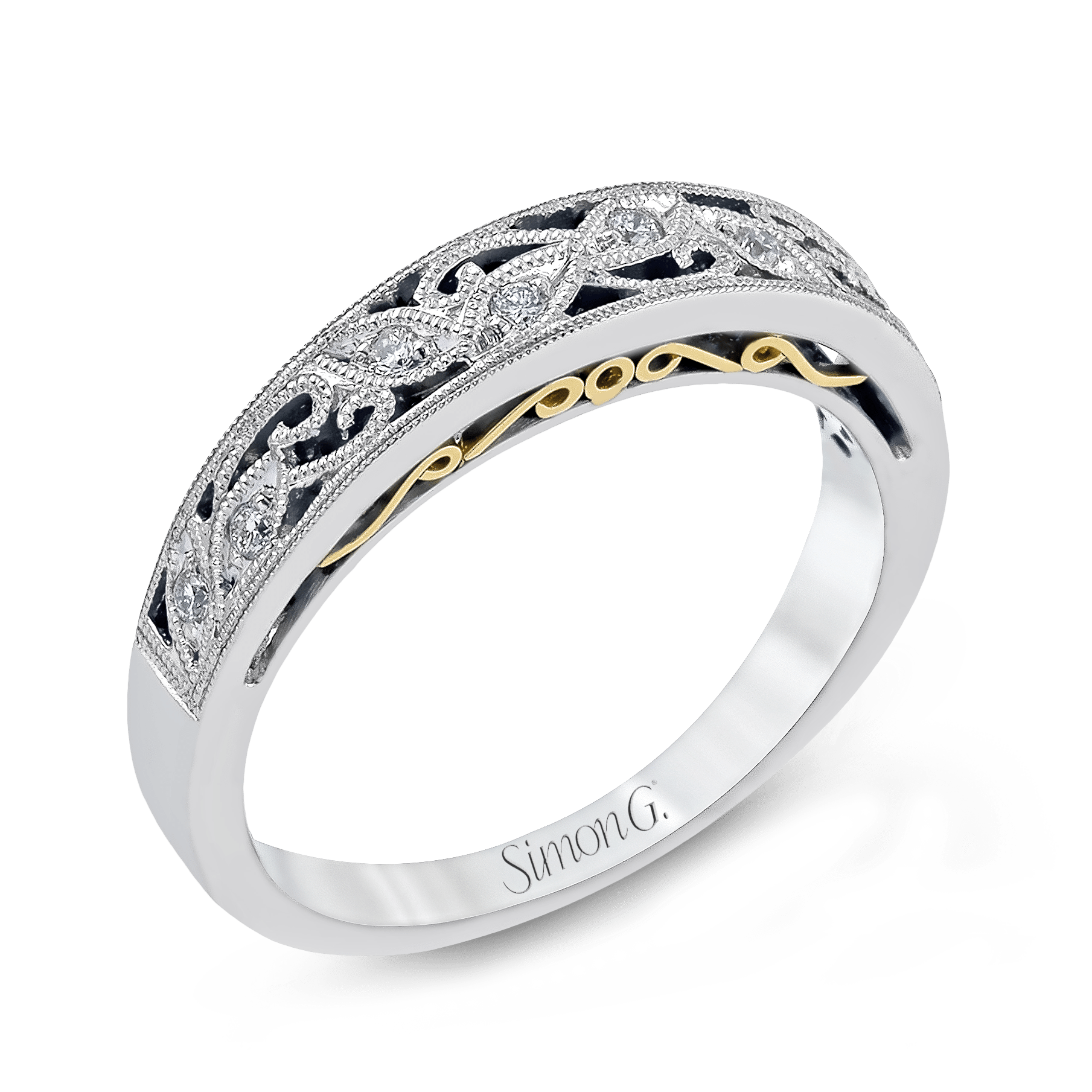Anniversary Ring In 18k Gold With Diamonds - Simon G. Jewelry
