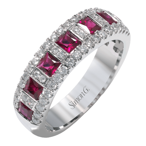 Anniversary Ring in 18k Gold with Diamonds - Simon G. Jewelry